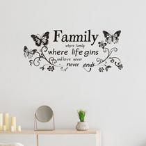 Adesivos de parede Family PVC Decalques de arte autoadesivos 30x59cm Adesivos de parede Family PVC Decalques de arte autoadesivos 30x59cm