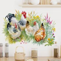 Adesivos de parede Farmhouse Chicken, decalque de PVC, 40x60cm, removível Adesivos de parede Farmhouse Chicken, decalque de PVC, 40x60cm, removível
