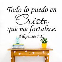 Adesivos de parede Filipenses 4:13 Versículo Bíblico PVC 46x70cm Adesivos de parede Filipenses 4:13 Versículo Bíblico PVC 46x70cm