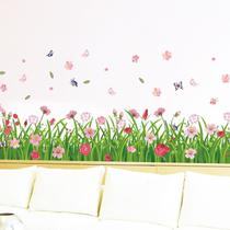 Adesivos de parede Flower Grass Decalques autoadesivos de PVC Adesivos de parede Flower Grass Decalques autoadesivos de PVC