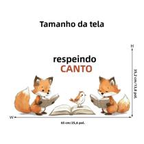 Adesivos De Parede Fofos De Desenho Animado De Raposa De Leitura Para Decoração De Quarto Infantil,