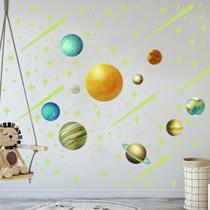 Adesivos de parede Glow in the Dark Solar System 20x30cm PVC