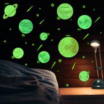 Adesivos de parede Glow-in-the-Dark Solar System PVC 60x60cm Adesivos de parede Glow-in-the-Dark Solar System PVC 60x60cm
