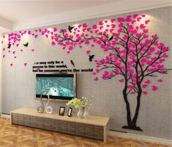 Adesivos de parede Guangmu 3D Tree and Birds Acrylic Rose Right