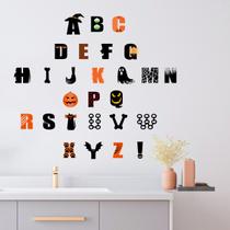 Adesivos de parede Halloween ABC Spooky Alphabet PVC 19x19cm