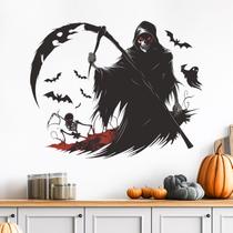 Adesivos de parede Halloween Grim Reaper Scythe Ghost PVC 39,5 x 50 cm
