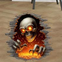 Adesivos de parede Halloween Skull 3D Broken Wall Effect 42x41cm Adesivos de parede Halloween Skull 3D Broken Wall Effect 42x41cm