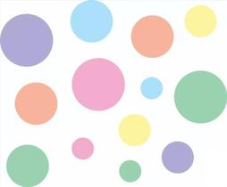 Adesivos De Parede Infantil Bolinha 62uni Tons Pastéis 4 Tam Adesivos De Parede Infantil Bolinha 62uni Tons Pastéis 4 Tam