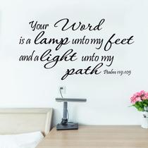 Adesivos de parede Inspirational Bible Verse Your Word Salm
