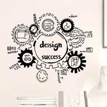 Adesivos de parede Inspirational Gear Cartoon Design 40x60cm PVC