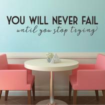 Adesivos de parede Inspirational Quote Motivational PVC 12x56cm Adesivos de parede Inspirational Quote Motivational PVC 12x56cm