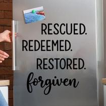 Adesivos de parede Inspirational Rescued Redeemed Restored PVC Adesivos de parede Inspirational Rescued Redeemed Restored PVC