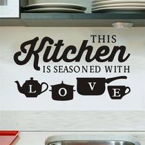 Adesivos de parede Kitchen Quote Creative Typography PVC Adesivos de parede Kitchen Quote Creative Typography PVC