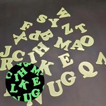 Adesivos De Parede Luminosos Que Brilham No Escuro, Figuras Do Alfabeto, Decoração De Quarto,