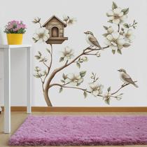Adesivos de parede Magnolia Tree and Birdhouse PVC 40x60cm Adesivos de parede Magnolia Tree and Birdhouse PVC 40x60cm