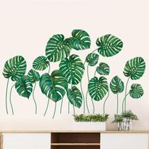 Adesivos de parede Monstera Green Leaf Tropical Plant PVC