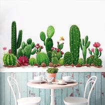 Adesivos de parede Nordic Style Cactus Vibrant Green Plants Adesivos de parede Nordic Style Cactus Vibrant Green Plants