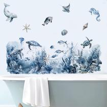 Adesivos de parede Ocean Underwater Sea Turtle Seahorse Whale