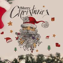 Adesivos de parede Papai Noel Vintage Beard PVC 30x40cm Adesivos de parede Papai Noel Vintage Beard PVC 30x40cm