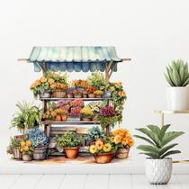 Adesivos de parede para plantas autoadesivas de PVC com suporte de flores Adesivos de parede para plantas autoadesivas de PVC com suporte de flores