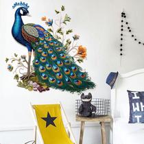 Adesivos de parede Peacock Colorful Cartoon Animal Art Decalques