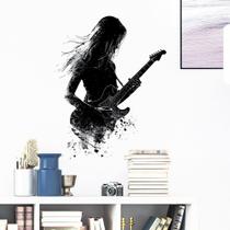 Adesivos de parede Rock Guitarist Silhouette Music Lover 49x39cm