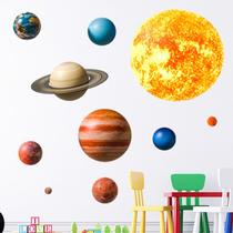Adesivos de parede Solar System Planets PVC autoadesivos 50x70cm
