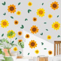 Adesivos de parede Sunflower Cartoon Daisy PVC 30x90cm Self-Adh