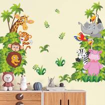 Adesivos de parede Supzone Jungle Animal Elephant Lion Zebra