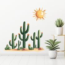 Adesivos de parede Tropical Cactus Sun Desert Theme 40x40cm PVC