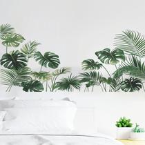 Adesivos de parede Tropical Green Monstera Leaf PVC 30x90cm