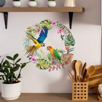 Adesivos de parede Tropical Parrot Colorful Bird PVC 30x30cm