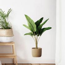 Adesivos de parede Tropical Plant Green Leaf em vaso de 40x90cm PVC