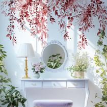 Adesivos de parede VePret Burgundy Red Plants Leaves Peel&Stick Adesivos de parede VePret Burgundy Red Plants Leaves Peel&Stick