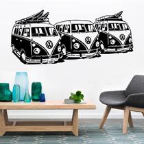 Adesivos de parede Vintage Bus Surf Beach Wave em preto e branco Adesivos de parede Vintage Bus Surf Beach Wave em preto e branco