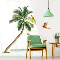 Adesivos de parede wonderver Palm Tree Tropical Plants Birds Adesivos de parede wonderver Palm Tree Tropical Plants Birds