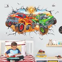 Adesivos de parede wondever Large 3D Racing Car for Boys Room Adesivos de parede wondever Large 3D Racing Car for Boys Room