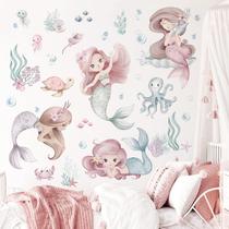 Adesivos de parede wonver Under The Sea Mermaid Ocean Theme Adesivos de parede wonver Under The Sea Mermaid Ocean Theme