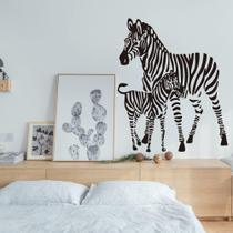 Adesivos de parede Zebra com listras pretas e brancas em PVC 42x51cm