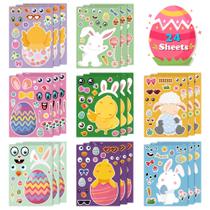 Adesivos de Páscoa OHOME Easter Basket Stuffers Kids (24 folhas) Adesivos de Páscoa OHOME Easter Basket Stuffers Kids (24 folhas)