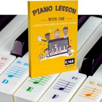 Adesivos de piano e livro de aula para crianças e iniciantes