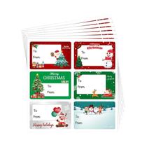 Adesivos De Presente De Natal 60pcs Etiquetas De Nome Autoadesivas Papai Noel Bonecos De Neve Árvore