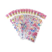 Adesivos De PVC 3D De Unicórnio Kawaii Com Bolhas, 12 Folhas/Conjunto Para Decoração De Cadernos E