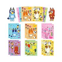 Adesivos De Quebra-Cabeça Da Família De Animação Bluey, 6 a 12 Folhas, DIY Para Telefone, Laptop,