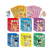 Adesivos De Quebra-Cabeça Da Família De Animação Bluey, 8 a 16 Folhas, DIY Para Laptop, Bagagem,