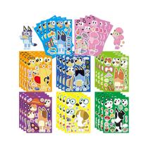 Adesivos De Quebra-Cabeça Da Família De Animação Bluey, 8 a 16 Folhas, DIY Para Telefone, Laptop,