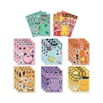 Adesivos De Quebra-Cabeça De Anime Pokémon Para Crianças, 8 a 16 Folhas, DIY, Decalques Divertidos,