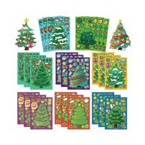 Adesivos De Quebra-Cabeça De Árvore De Natal DIY Artesanato Impermeável 8/16/24PCS Brinquedo Faça