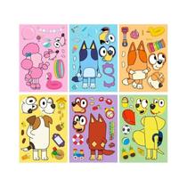 Adesivos De Quebra-Cabeça De Cão Do Anime Bluey Para Crianças, Brinquedos Educativos DIY, Presente