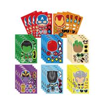 Adesivos De Quebra-Cabeça De Super-Heróis Da Marvel Avengers, 24 Folhas, Brinquedos Educativos DIY